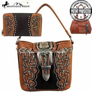 Montana West Concealed Handgun Cowgirl Handbag Set